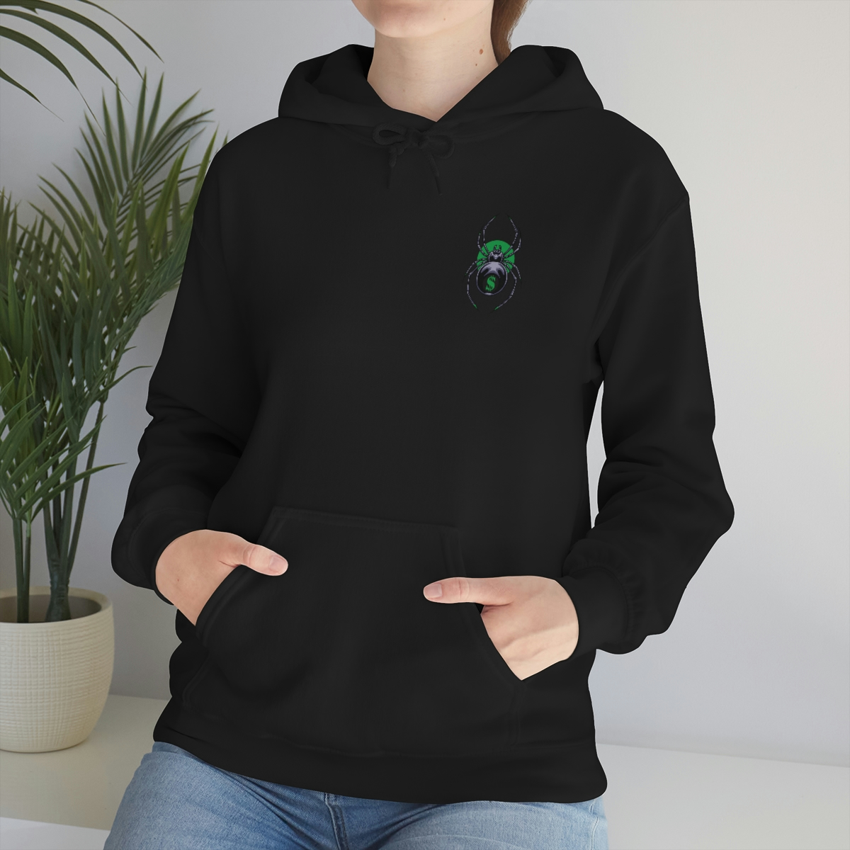 Spider Money Design Hooded Sweatshirt - Image 7